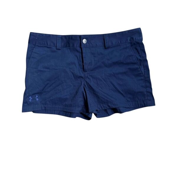 Under Armour Pants - Under Armour Women's Navy Blue Chino Shorts Size 8 Activewear